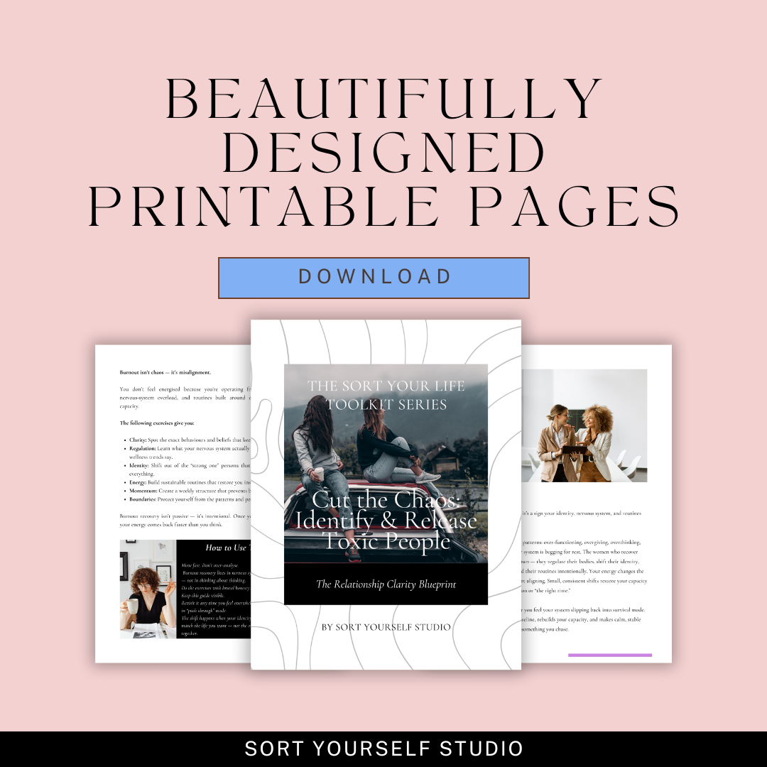 Psychology-based self-help guides for women who want confidence, clarity, and real life transformation. Actionable worksheets designed to break patterns, reduce stress, and build lasting habits