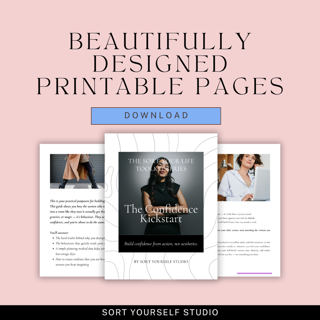 Psychology-based self-help guides for women who want confidence, clarity, and real life transformation. Actionable worksheets designed to break patterns, reduce stress, and build lasting habits