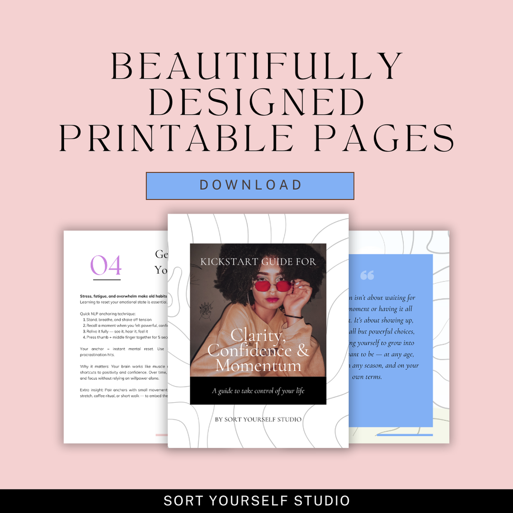 Psychology-based self-help guides for women who want confidence, clarity, and real life transformation. Actionable worksheets designed to break patterns, reduce stress, and build lasting habits